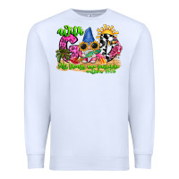 White with god all things are possible summer Premium Sweatshirt - CowhideDigitalArt
