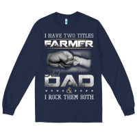 Navy Farmer1107 Long Sleeve Tee - tuanDangUi