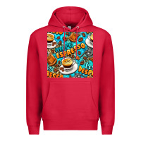 Cardinal more espresso less despresso coffee with leopard seamless pattern bbs Premium Hoodie - BundleAndBundleShop