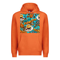 Carrot more espresso less despresso coffee with leopard seamless pattern bbs Premium Hoodie - BundleAndBundleShop
