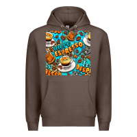 Coffee more espresso less despresso coffee with leopard seamless pattern bbs Premium Hoodie - BundleAndBundleShop
