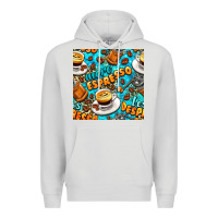 Dove Grey more espresso less despresso coffee with leopard seamless pattern bbs Premium Hoodie - BundleAndBundleShop