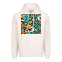 Pale Pink more espresso less despresso coffee with leopard seamless pattern bbs Premium Hoodie - BundleAndBundleShop