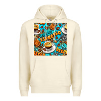 Sandshell more espresso less despresso coffee with leopard seamless pattern bbs Premium Hoodie - BundleAndBundleShop