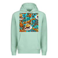 Seafoam more espresso less despresso coffee with leopard seamless pattern bbs Premium Hoodie - BundleAndBundleShop
