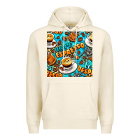 Tofu more espresso less despresso coffee with leopard seamless pattern bbs Premium Hoodie - BundleAndBundleShop