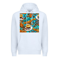 White more espresso less despresso coffee with leopard seamless pattern bbs Premium Hoodie - BundleAndBundleShop