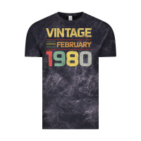 Cloud Black Born in 1980 Vintage February Vintage Tee - Bettercallsaul