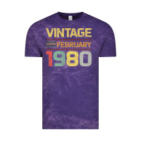 Cloud Purple Born in 1980 Vintage February Vintage Tee - Bettercallsaul