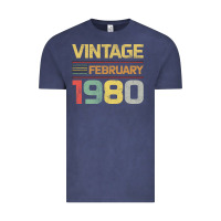 Vintage Denim Born in 1980 Vintage February Vintage Tee - Bettercallsaul