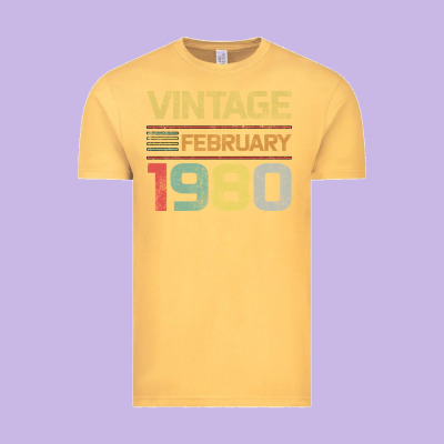 Born In 1980 Vintage February Vintage Tee Designed By Bettercallsaul