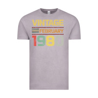 Vintage Zinc Born in 1980 Vintage February Vintage Tee - Bettercallsaul