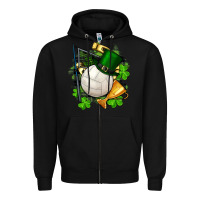 Black st.patrick's day volleyball Zipper Hoodie - FaDigitalArtStudio