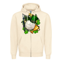 Sandshell st.patrick's day volleyball Zipper Hoodie - FaDigitalArtStudio