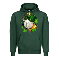 Sports Green st.patrick's day volleyball Zipper Hoodie - FaDigitalArtStudio