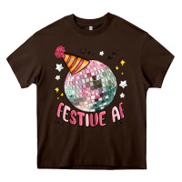 Chocolate Brown festive af Heavy Core Tee - MaliasSmallBusiness