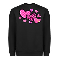 Black love hearts Heavyweight Sweatshirt - OliviaCreatesArt