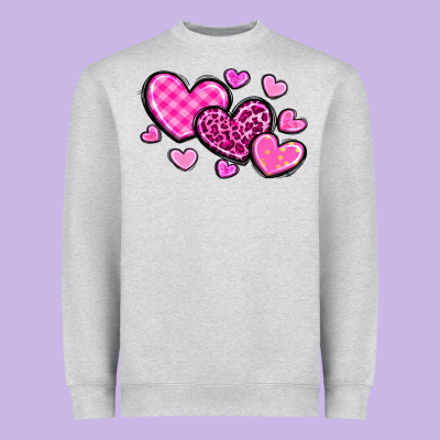Love Hearts Heavyweight Sweatshirt Designed By Oliviacreatesart