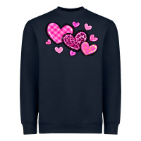 Navy love hearts Heavyweight Sweatshirt - OliviaCreatesArt