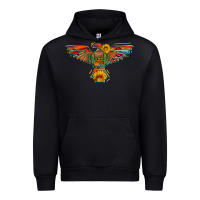 Black thunderbird  wild soul with sunflower serape aztec Urban Hoodie - Artiststas