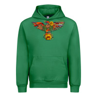 Emerald thunderbird  wild soul with sunflower serape aztec Urban Hoodie - Artiststas