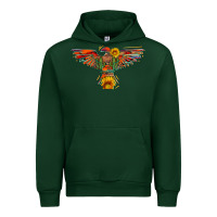 Forest Green thunderbird  wild soul with sunflower serape aztec Urban Hoodie - Artiststas
