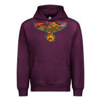 Mauve Wine thunderbird  wild soul with sunflower serape aztec Urban Hoodie - Artiststas