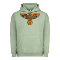 Pigment Oil Green thunderbird  wild soul with sunflower serape aztec Urban Hoodie - Artiststas