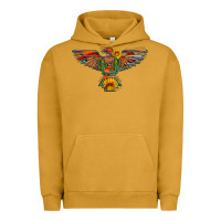 Pigment Peanut Butter thunderbird  wild soul with sunflower serape aztec Urban Hoodie - Artiststas