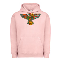 Pigment Salmon thunderbird  wild soul with sunflower serape aztec Urban Hoodie - Artiststas