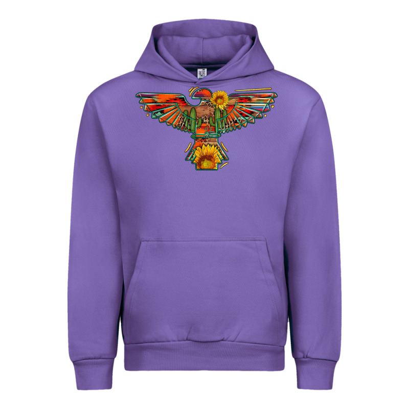 Thunderbird  Wild Soul With Sunflower Serape Aztec Urban Hoodie by Artiststas | Teevron
