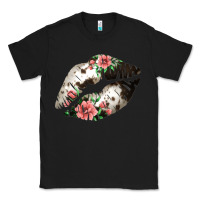 Black Cowhide And Flowers Lips Classic Tee - Bettercallsaul