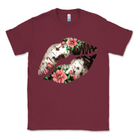 Burgundy Cowhide And Flowers Lips Classic Tee - Bettercallsaul