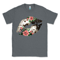 Charcoal Heather Cowhide And Flowers Lips Classic Tee - Bettercallsaul