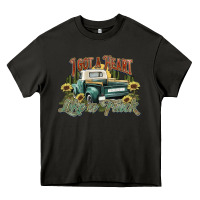 Asphalt i got a heart like a truck western sunflower Heavy Core Tee - NancyCooperArtShop