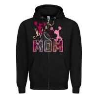 Black cheer mom Zipper Hoodie - FaDigitalArtStudio