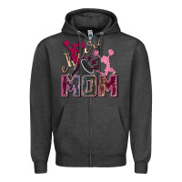 Charcoal Heather cheer mom Zipper Hoodie - FaDigitalArtStudio