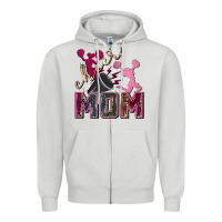 Dove Grey cheer mom Zipper Hoodie - FaDigitalArtStudio