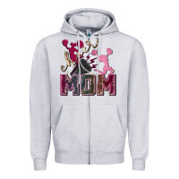 Heather Grey cheer mom Zipper Hoodie - FaDigitalArtStudio