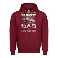 Burgundy Farmer1107 Zipper Hoodie - tuanDangUi