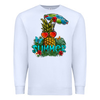 White Summer Premium Sweatshirt - CowhideDigitalArt