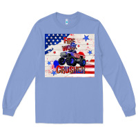 Colony Blue firework crusher 4th of july Long Sleeve Tee - TumblerDesignByShophia