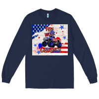 Navy firework crusher 4th of july Long Sleeve Tee - TumblerDesignByShophia