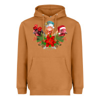 Meerkat Chickens Christmas Heavyweight Hoodie - CowhideDigitalArt