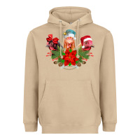 Mushroom Chickens Christmas Heavyweight Hoodie - CowhideDigitalArt