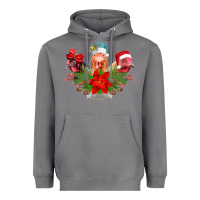 Storm Chickens Christmas Heavyweight Hoodie - CowhideDigitalArt