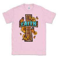 Bubblegum Pink Western Faith Cross Butterfly Classic Tee - LillyAllenDesigns
