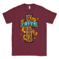 Burgundy Western Faith Cross Butterfly Classic Tee - LillyAllenDesigns