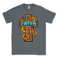 Charcoal Heather Western Faith Cross Butterfly Classic Tee - LillyAllenDesigns