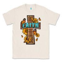 Natural Western Faith Cross Butterfly Classic Tee - LillyAllenDesigns